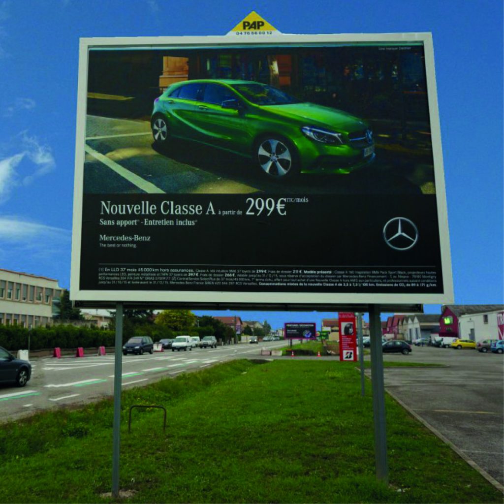 Panneau d'affichage publicitaire PAP - France