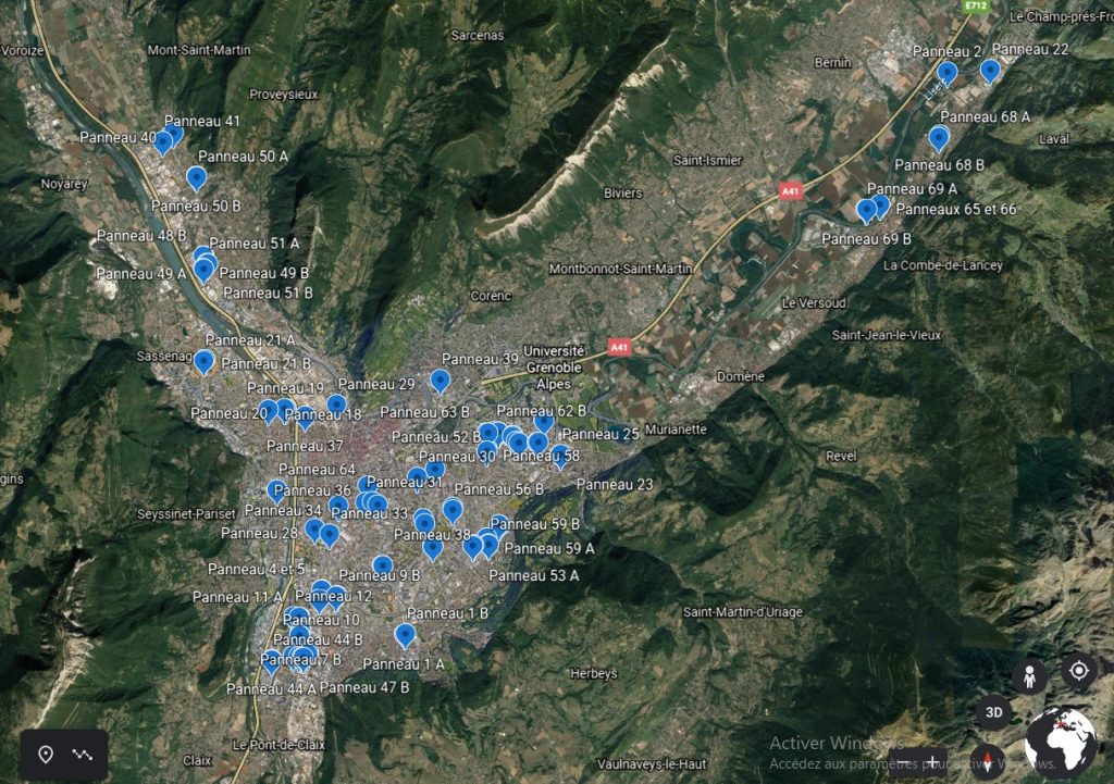carte aérienne réseau agglo bleu PAP
