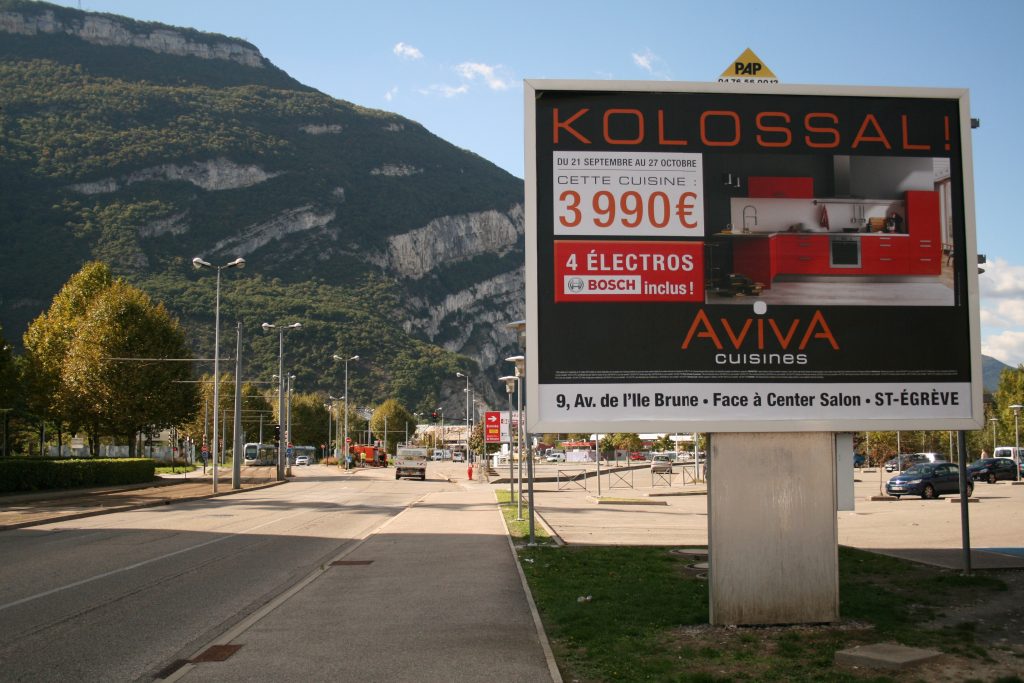 panneau publicitaire à Grenoble - PAP